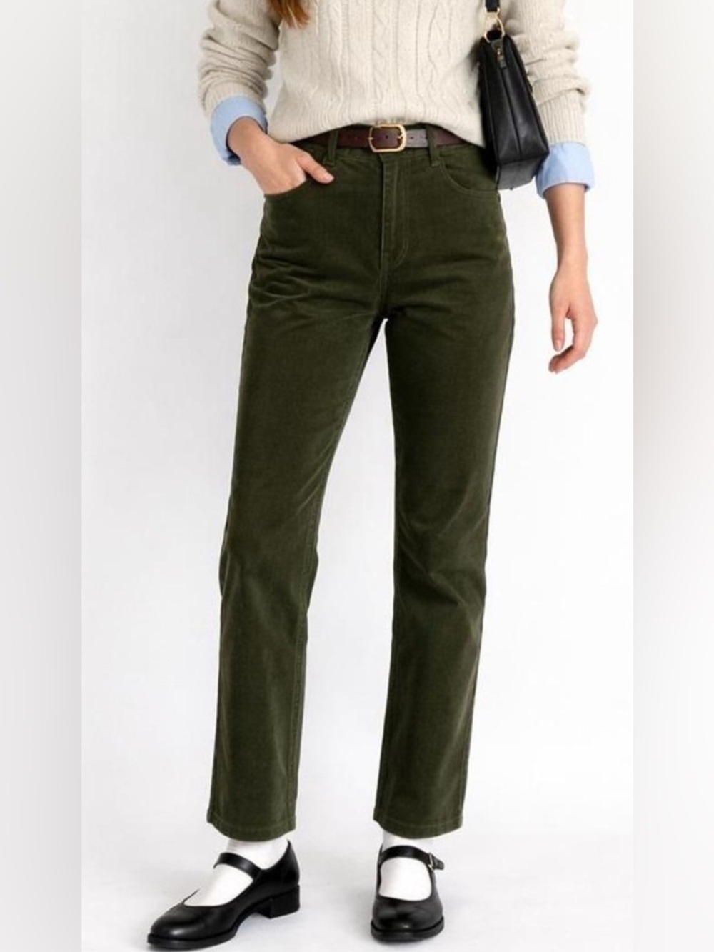 J. Crew Women's skinny stretch Olive corduroy Pants sz 26 Preppy, Capsule Clean